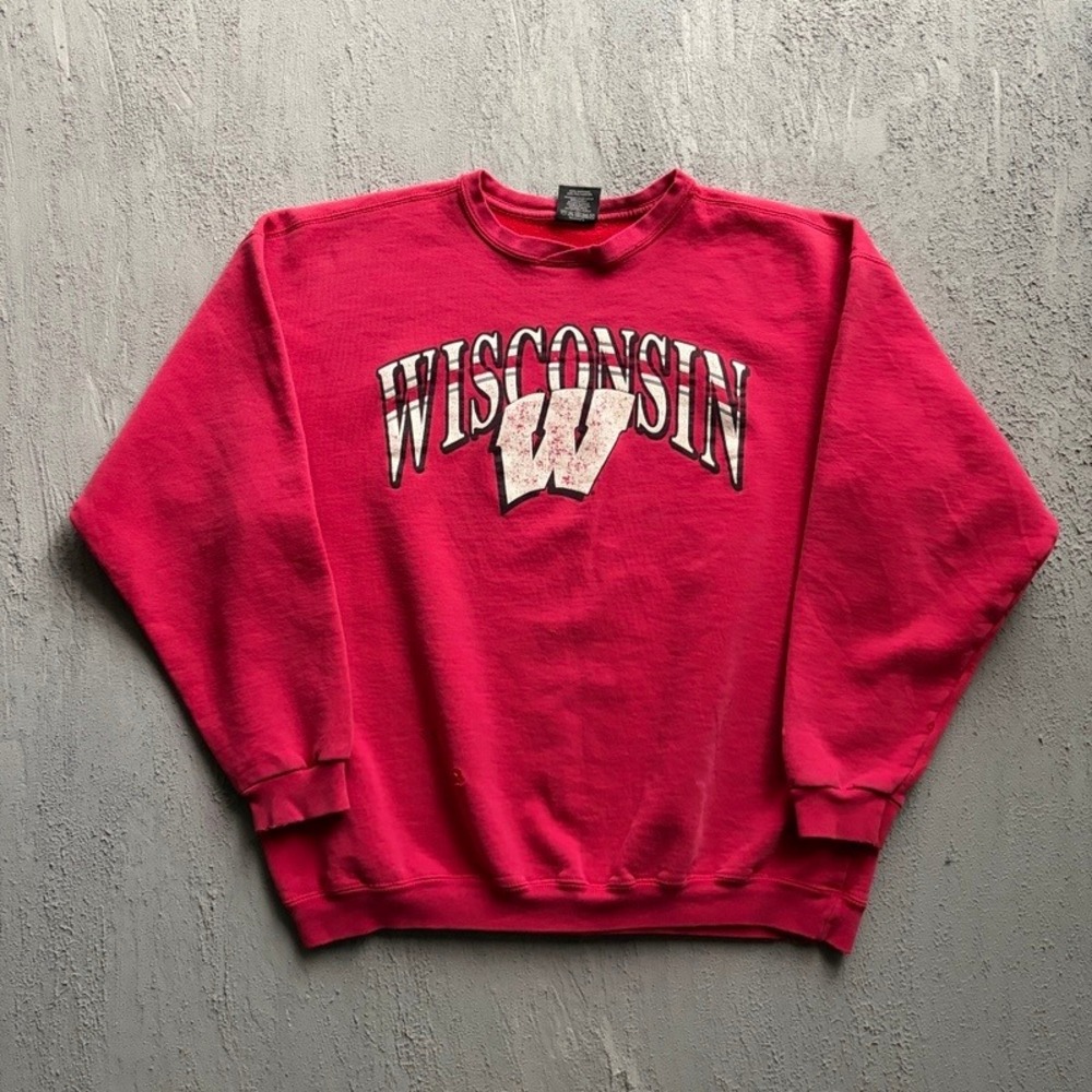 Vintage Wisconsin Sweatshirt XL Red 1990s NCAA Badgers Starter